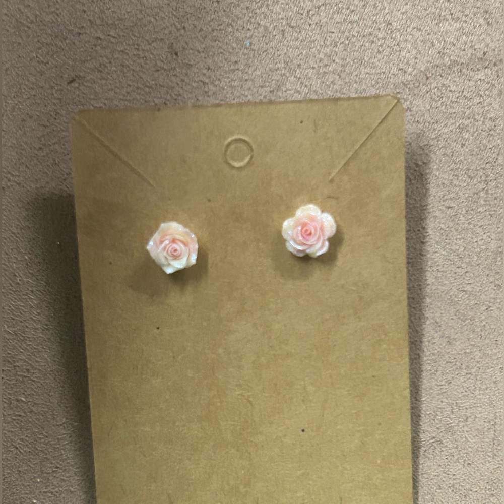 Handmade resin post earrings